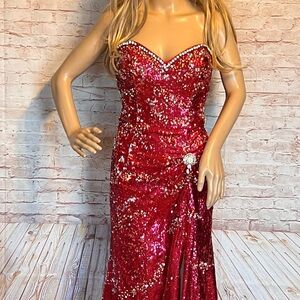 Jovani pageant/prom sequined gown size 2